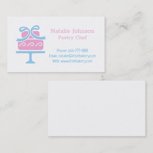 Lint en heek op standaard bakkerijen visitekaartje (Voorkant / Achterkant)