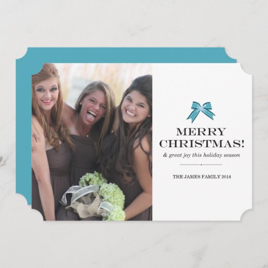 Lint en Kerstmis Feestdagenkaart (Voorkant / Achterkant)