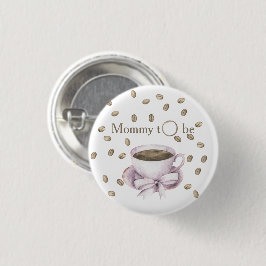 Lint en koffiezetten - mama in wording ronde button 3,2 cm