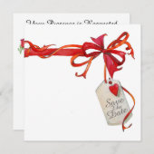 Lint en roos uitnodiging voor speciale gelegenheid (Voorkant / Achterkant)