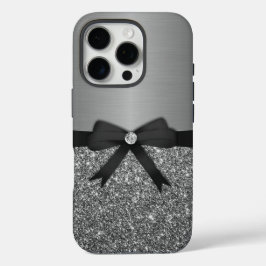 Lint- en zilverglitter iPhone 16 pro hoesje