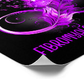 Lint Feather Fibromyalgia Awareness Poster (Hoek)
