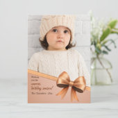 Lint Foto Kerstkaart Met Strik (Staand voorkant)