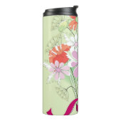 Lint gebonden papaver: Daisy boeket. Thermosbeker (Gedraaid links)