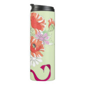 Lint gebonden papaver: Daisy boeket. Thermosbeker (Geroteerd rechts)