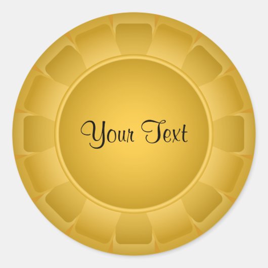 Lint gele lek om aan te passen ronde sticker (Voorkant)