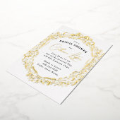lint goud Vrijgezellenfeest Folie Uitnodiging (Gedraaid)