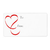Lint hart cadeau Label labels (Voorkant)