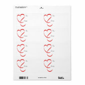 Lint hart cadeau Label labels (Full Sheet)