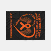 Lint Hart Leukemie Bewustzijn Geheugen van Zoon in Fleece Deken (Voorkant (Horizontaal))