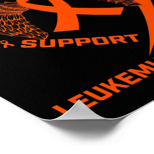 Lint Hart Leukemie Bewustzijn ter nagedachtenis aa Poster (Hoek)