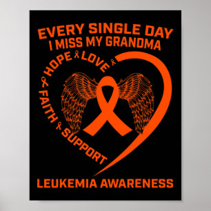 Lint Hart Leukemie Bewustzijn ter nagedachtenis aa Poster