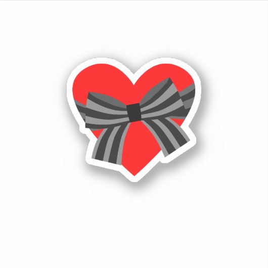 Lint hart sticker (Voorkant)