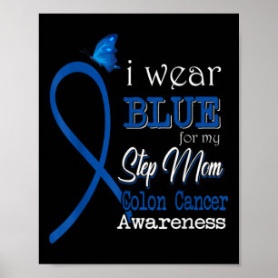 Lint Ik Draag Blauw Voor Stap Mama Colon Cancer Aw Poster