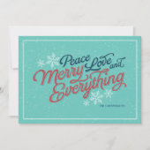 Lint in cadeauverpakking Script kerstkaart (Voorkant)