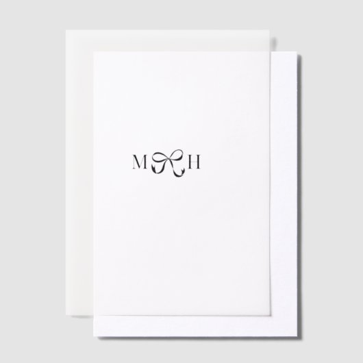 Lint Initialen Vellum Uitnodigingen (Offset)