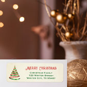 Lint Kerstboom Goud Retour Adres Labels