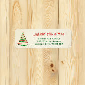 Lint Kerstboom Goud Retour Adres Labels