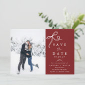 Lint Kerstmis Save The Date Kaart (Staand voorkant)