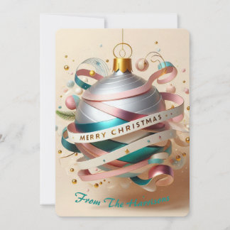 Lint Krul Ornament Feestdagenkaart