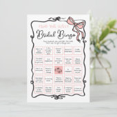 Lint lint Bruidsfeest Vind de gast BINGO Kaart (Staand voorkant)