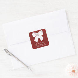 Lint Lint Envelopzegel Retouradres Vierkante Sticker