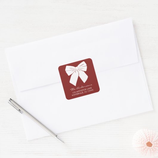 Lint Lint Envelopzegel Retouradres Vierkante Sticker (Envelop)