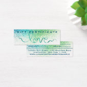 Lint Lint & Glitter Liefde Glans Blauw Modern Mini Visitekaartjes (Bureau)