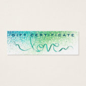 Lint lint & glittersparel blauw modern mini visitekaartjes (Voorkant)