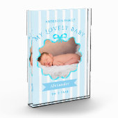 Lint lint pasgeboren baby jongen fotoblokken (Links)