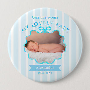 Lint lint pasgeboren babyjongen knoop ronde button 4,0 cm