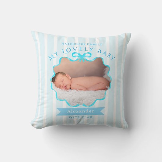 Lint lint pasgeboren babyjongen kussen (Voorkant)