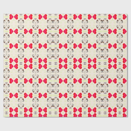 Lint lint patroon cadeaupapier (Vlak)