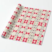 Lint lint patroon cadeaupapier (Uitgerold)
