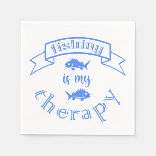 Lint lint quote Vissen is mijn therapie Servet