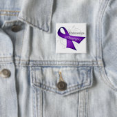 Lint Lintband - Fibromyalgie Bewustzijn Vierkante Button 5,1 Cm (In situ)