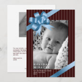 Lint linten strikk kader vakantie wonder baby eers feestdagenkaart (Voorkant / Achterkant)