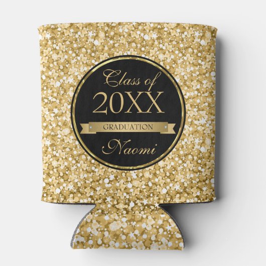 Lint met diamanten en glitter blikjeskoeler (Achterkant)