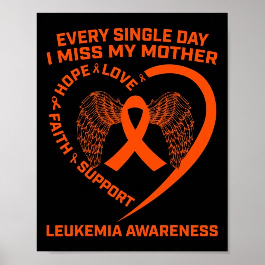 Lint Moeder Leukemie Bewustzijn ter nagedachtenis Poster (Voorkant)
