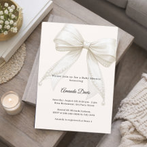 Lint neutrale ivoorkleurige parels luxe Baby Showe