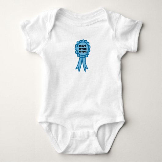 Lint Niet Geprobeerd Blauwe Prijslint Romper (Voorkant)