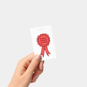 Lint Niet Geprobeerd Domme Rode Prijslint Badge