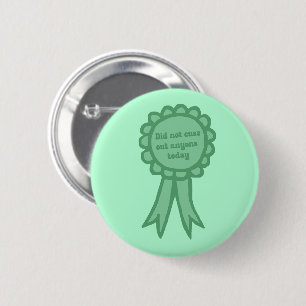 Lint Niet Uitgevallen Teal Domme Award Lint Ronde Button 5,7 Cm