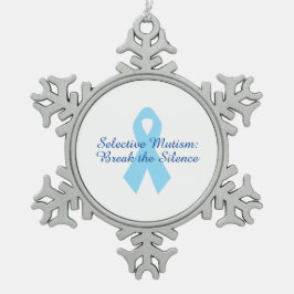 Lint om de stilte te doorbreken tin sneeuwvlok ornament