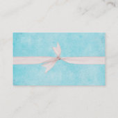 Lint op Blauwgroen blauwe achtergrond Visitekaartje (Achterkant)