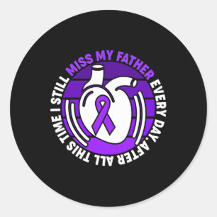 Lint Overdosis Bewustzijn Mis Mijn Vader Geheugen Ronde Sticker