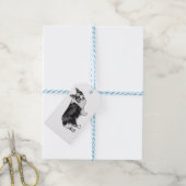 Lint-Rand Corgi Label Cadeaulabel (Met Touw)
