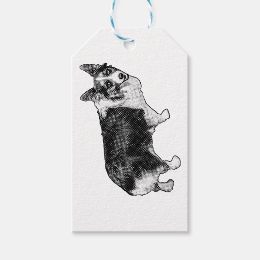 Lint-Rand Corgi Label Cadeaulabel (Voorkant)