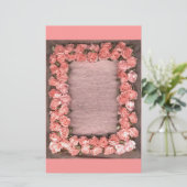 Lint-Rozen en leder-verzadigde vetweefsel Foto-Lij Briefpapier (Staand voorkant)