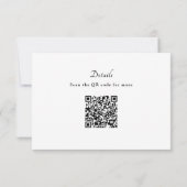 Lint Script Minimalistische Trouwfoto RSVP Kaartje (Achterkant)